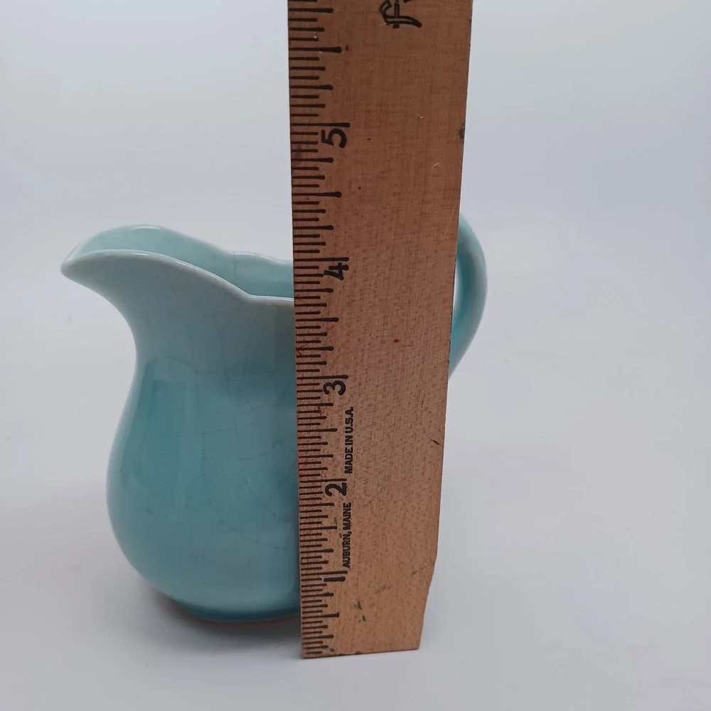 Willowbrook California 60 Vintage Turquoise Blue Crackle Glaze Ceramic‎ Creamer